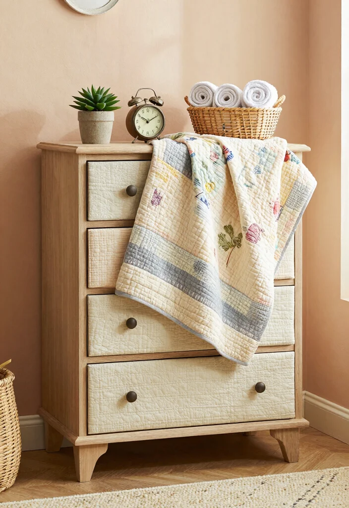 10 Bedroom Chest Drawer Decor Ideas That Look Styled 13 10 Bedroom Chest Drawer Decor Ideas That Look Styled 3. Layered Textiles for Cozy Vibes 0