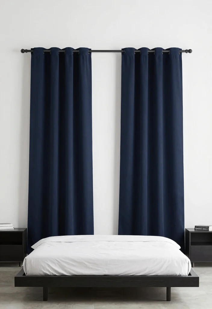10 Blackout Curtain Bedroom Ideas for Better Sleep 4. Minimalist and Modern 0