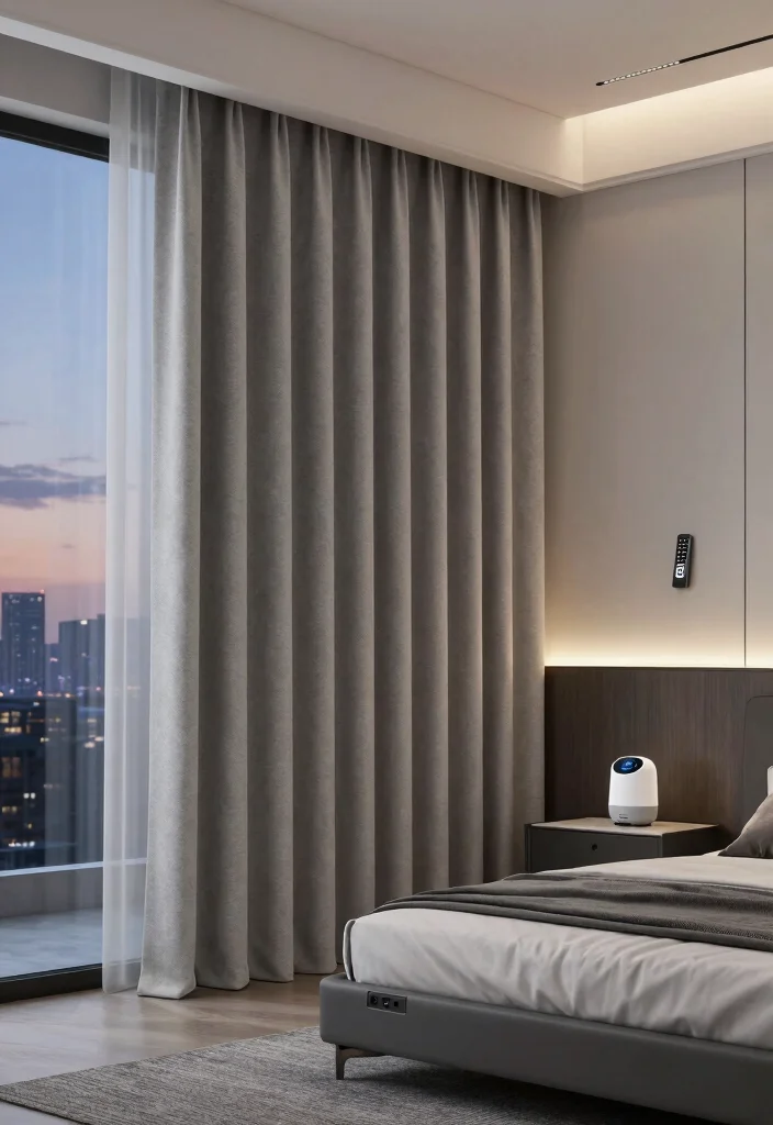 10 Blackout Curtain Bedroom Ideas for Better Sleep 7. Smart Home Integration 0