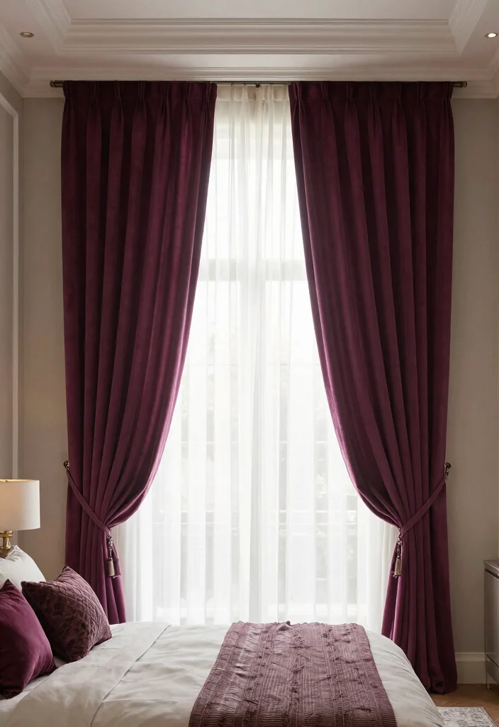 10 Blackout Curtain Bedroom Ideas for Better Sleep 9. Layered Elegance 0