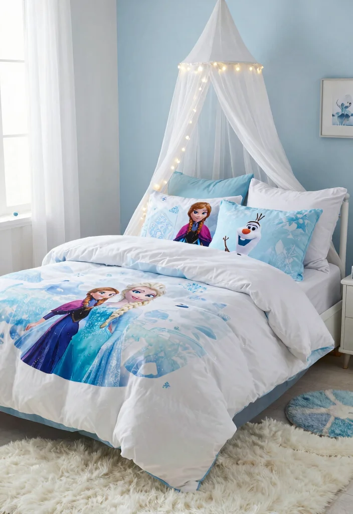 10 Frozen Bedroom Ideas for Magical Kids Spaces 2 10 Frozen Bedroom Ideas for Magical Kids Spaces 2. Cozy Frozen Bedding Sets 0