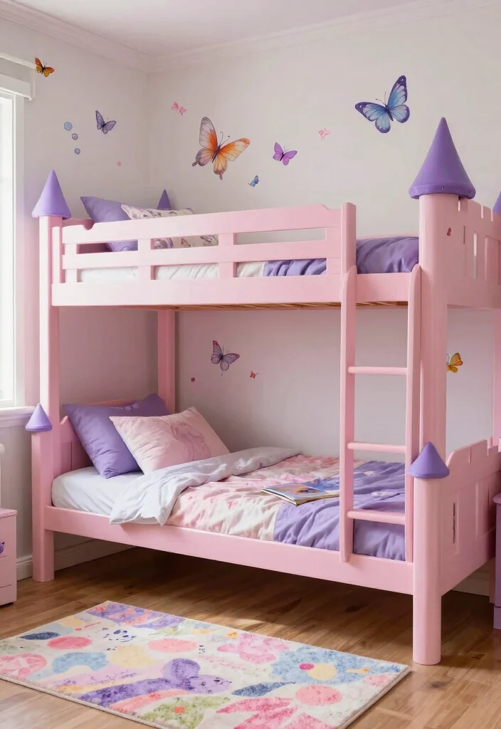 10 Girls Bunk Bed Bedroom Ideas That Save Space 1 10 Girls Bunk Bed Bedroom Ideas That Save Space 1. Playful Themed Bunk Beds 0