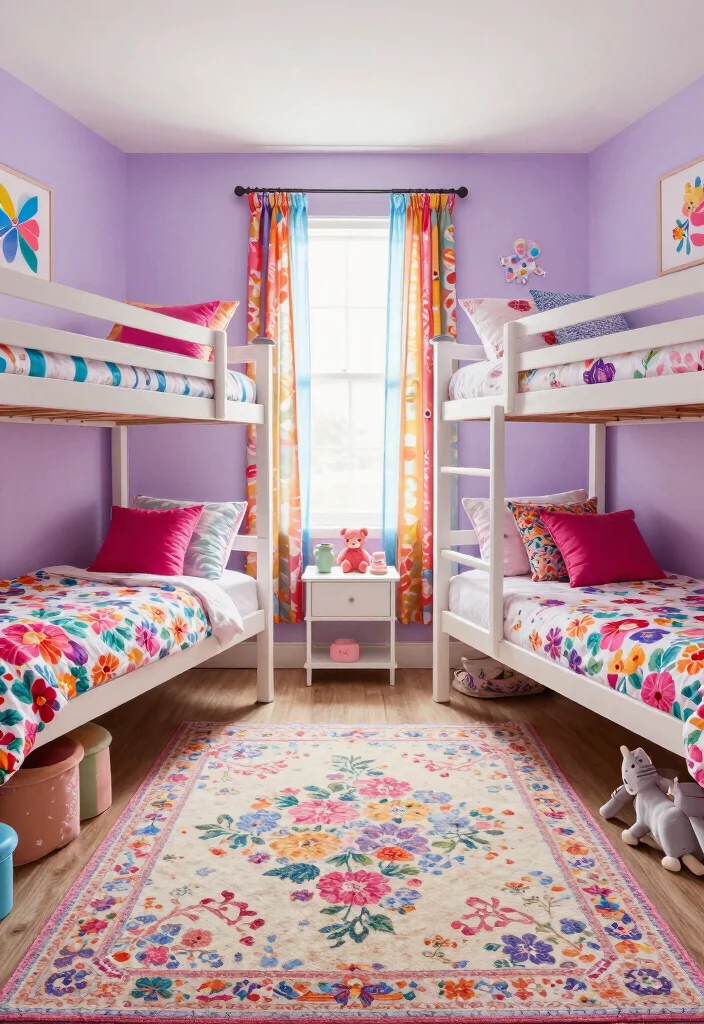 10 Girls Bunk Bed Bedroom Ideas That Save Space 23 10 Girls Bunk Bed Bedroom Ideas That Save Space 3. Colorful Bedding and Decor 0