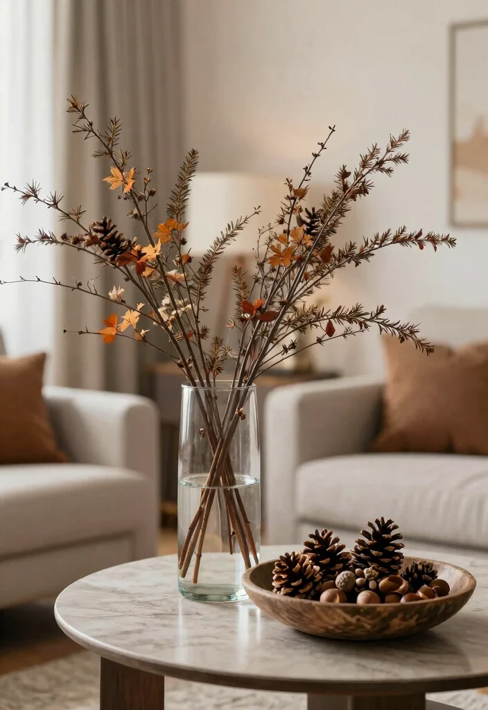 10 Halloween Living Room Decor Ideas for Subtle Spook 60 10 Halloween Living Room Decor Ideas for Subtle Spook 10. Nature Inspired Accents 0