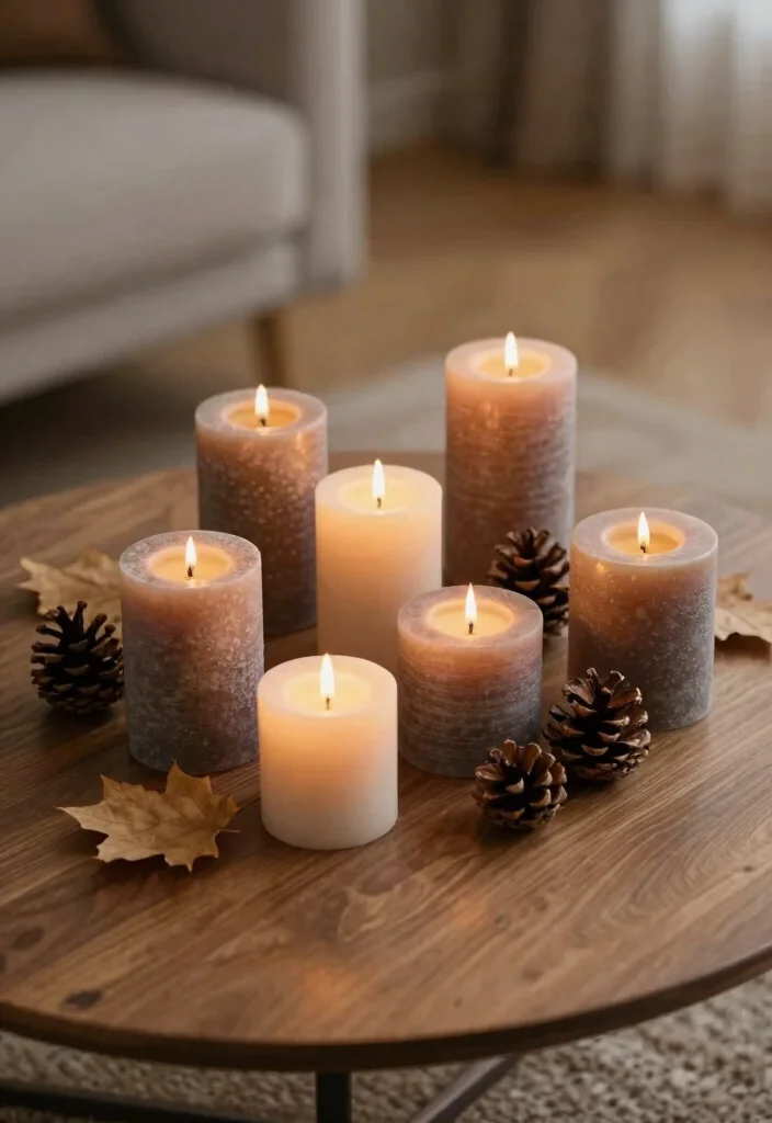 10 Halloween Living Room Decor Ideas for Subtle Spook 15 10 Halloween Living Room Decor Ideas for Subtle Spook 5. Earthy Candle Arrangements 0