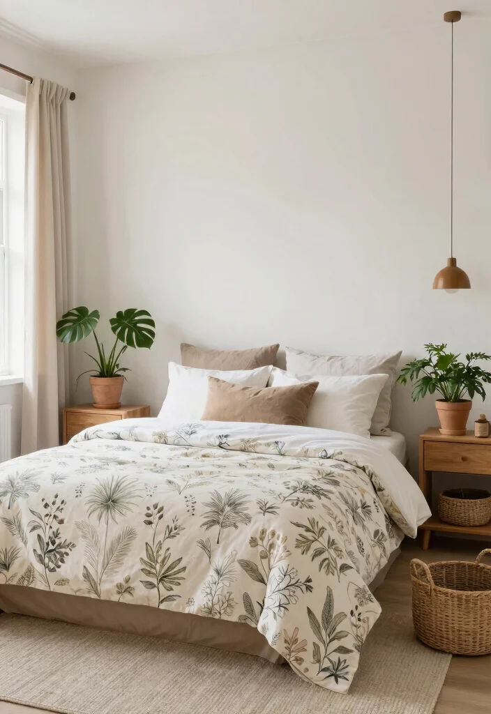 10 King Size Bed Ideas for Small Bedrooms 10. Nature Inspired Elements for Freshness 0