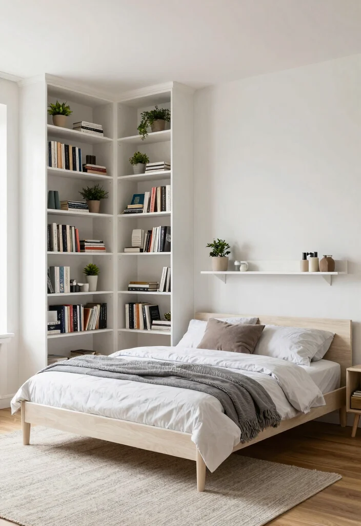 10 King Size Bed Ideas for Small Bedrooms 5. Vertical Storage Solutions 0