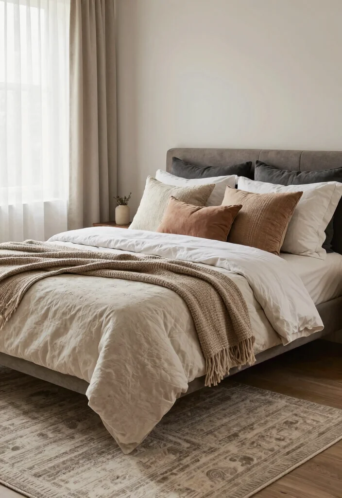 10 King Size Bed Ideas for Small Bedrooms 6. Cozy Textiles for an Inviting Feel 0