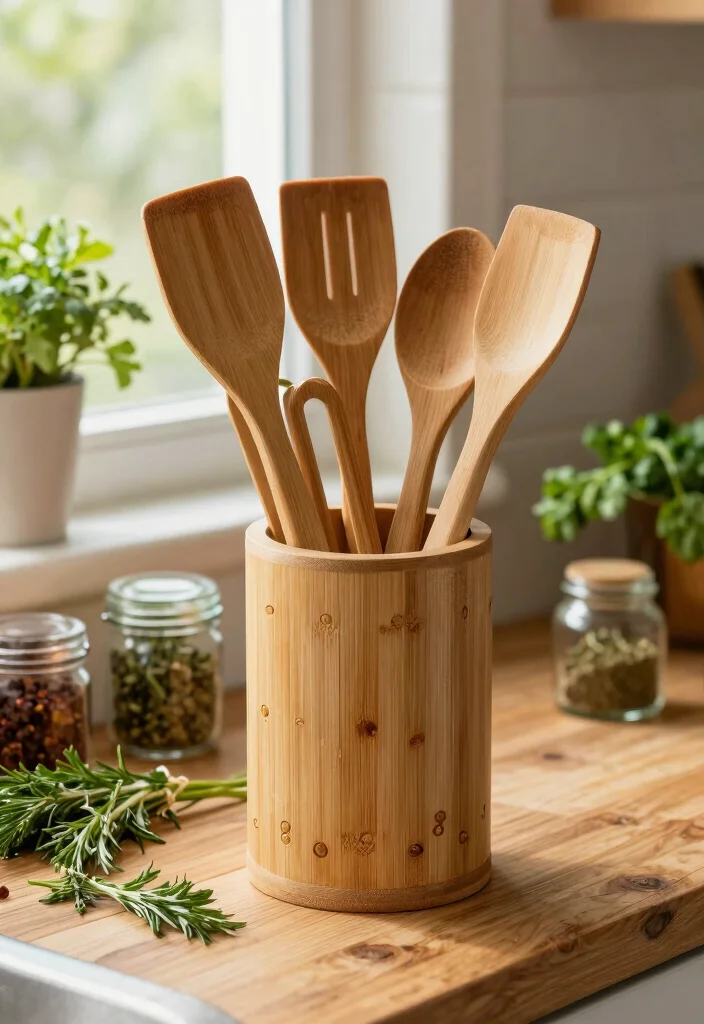 10 Kitchen Gift Ideas for Home Cooks Eco Friendly Edition 1. Bamboo Utensil Set 0
