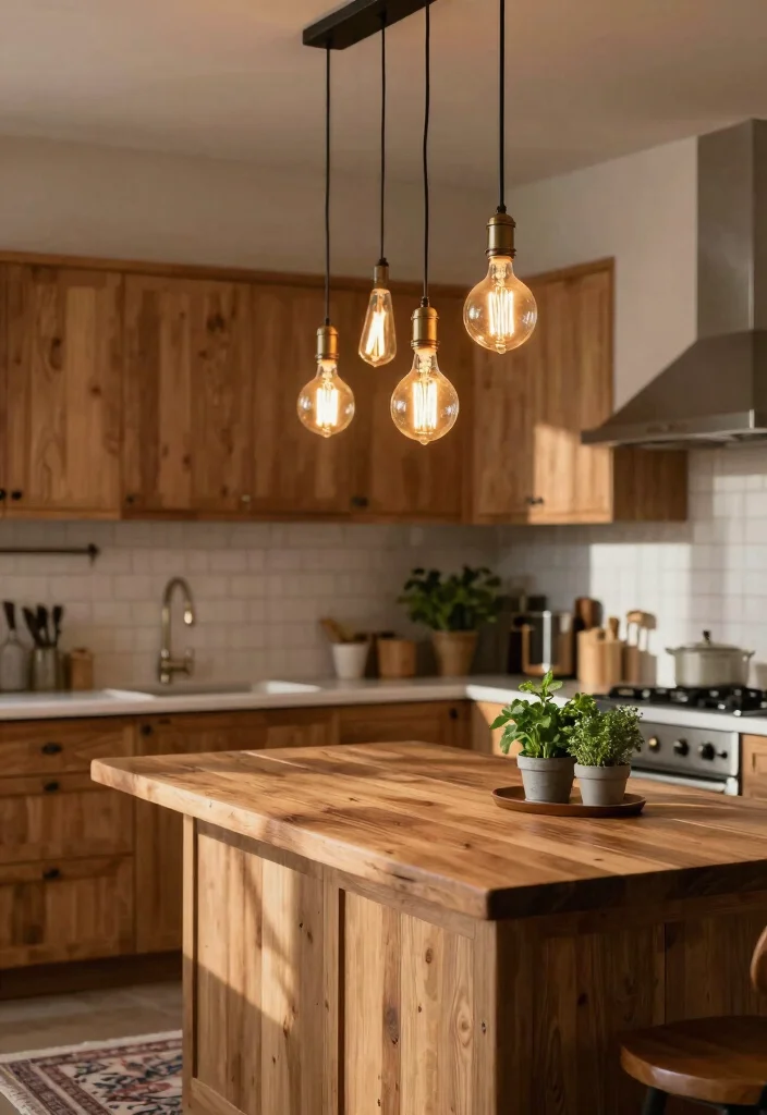 10 Kitchen Lamp Ideas for Soft Task Lighting 1. Vintage Edison Bulb Pendant Lights 0