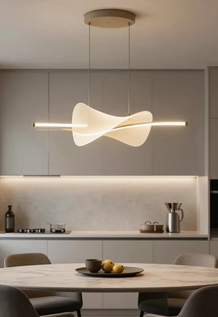 10 Kitchen Lamp Ideas for Soft Task Lighting 10. Artistic Light Fixtures 0