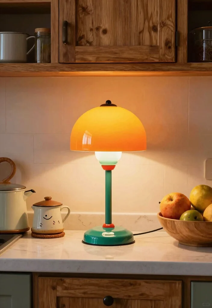 10 Kitchen Lamp Ideas for Soft Task Lighting 4. Retro Table Lamps 0