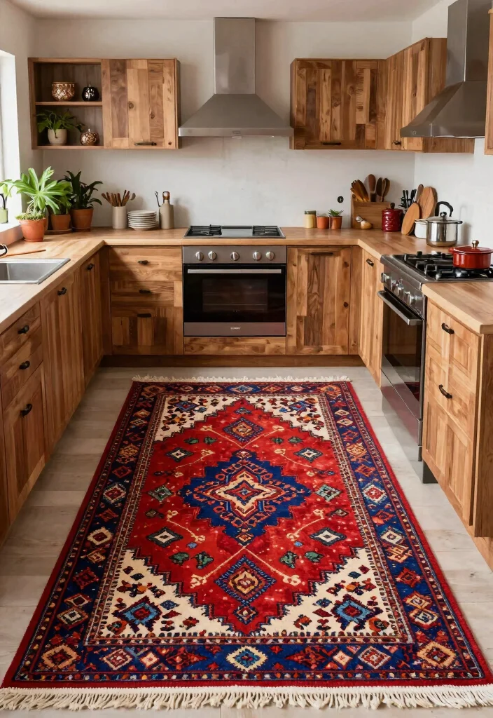 10 Kitchen Rug Ideas for Warmth and Color 37 10 Kitchen Rug Ideas for Warmth and Color 7. Luxurious Moroccan Inspired Rugs 0