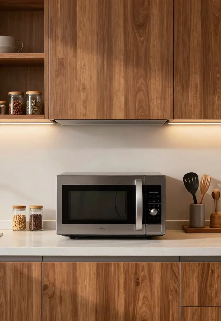10 Microwave Placement Ideas for Better Kitchen Flow 1. Above the Countertop Maximizing Vertical Space 0