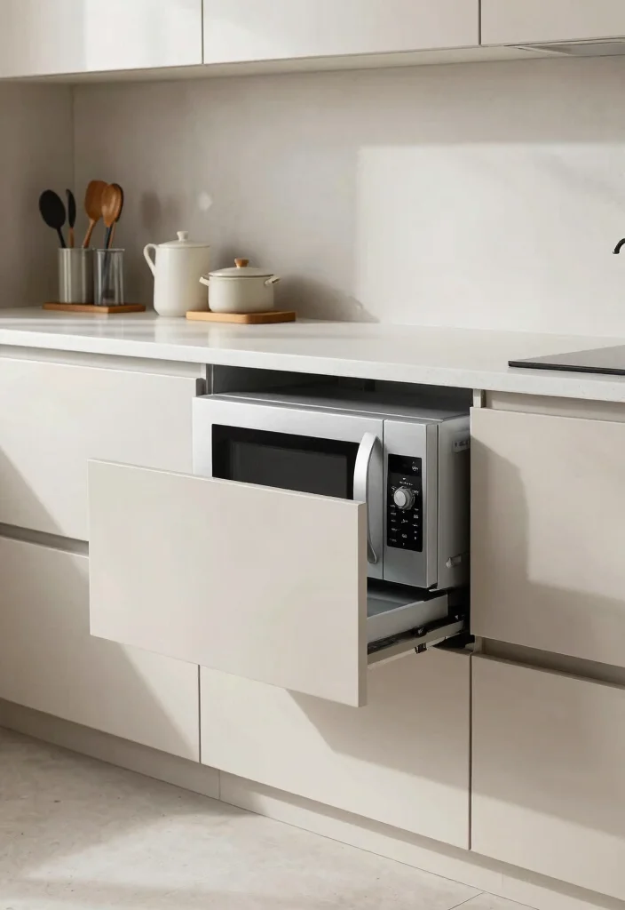 10 Microwave Placement Ideas for Better Kitchen Flow 4. Microwave Drawer A Sleek and Space Saving Solution 0