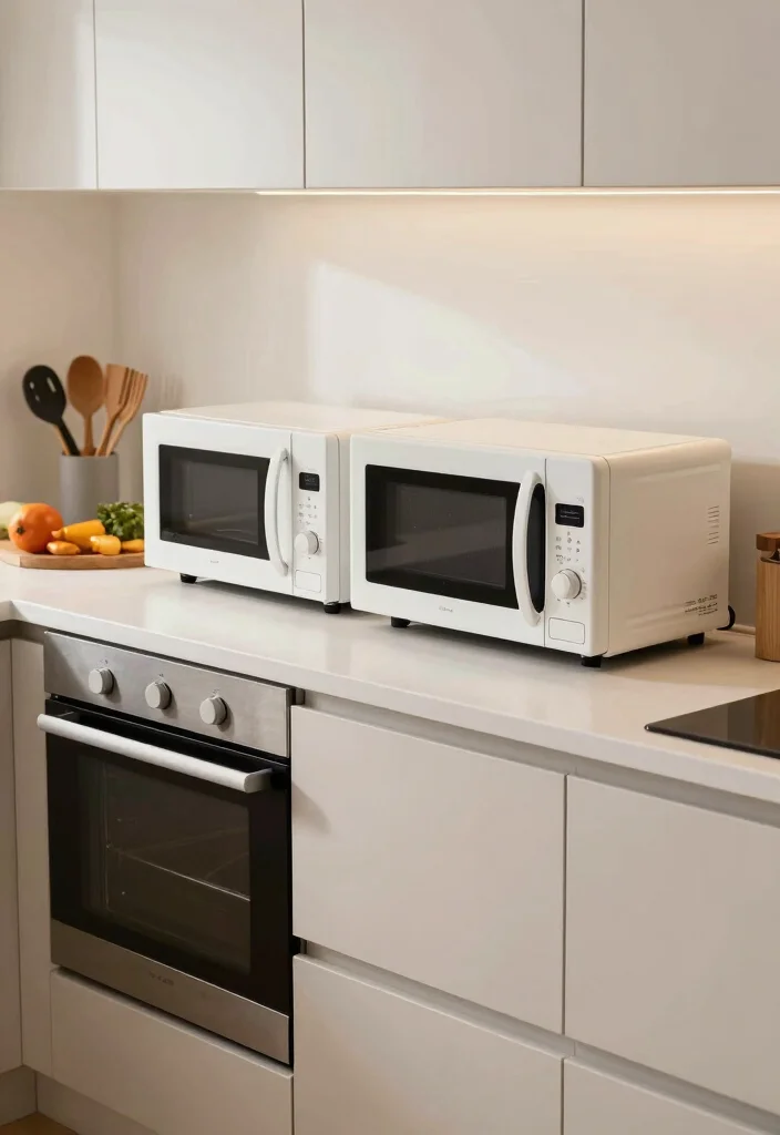 10 Microwave Placement Ideas for Better Kitchen Flow 7. Side by Side with Other Appliances Cohesive Arrangement 0
