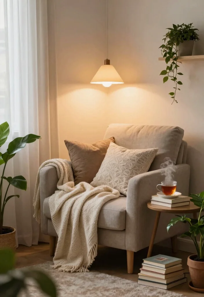 10 Mini Living Room Ideas for Compact Homes 9. Cozy Nook for Relaxation 0