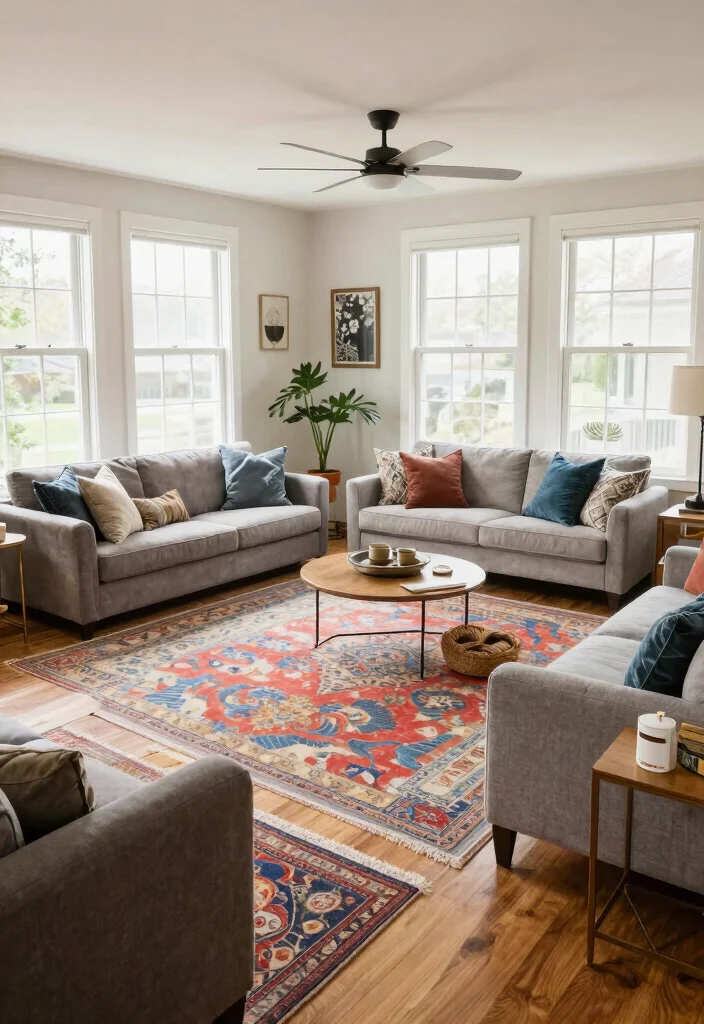 10 No Sofa Living Room Ideas for Flexible Seating 10. Creative Floor Layouts 0