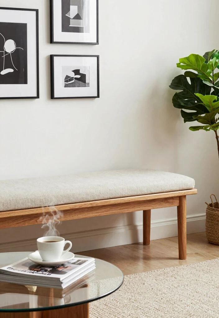 10 No Sofa Living Room Ideas for Flexible Seating 2. Stylish Benches 0