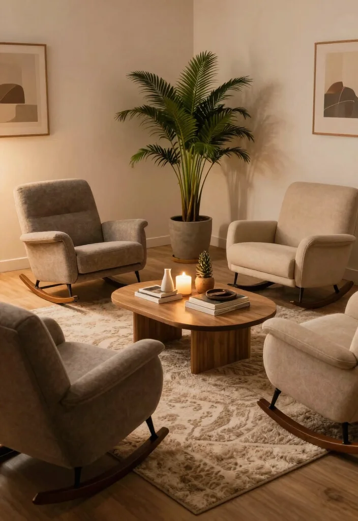 10 No Sofa Living Room Ideas for Flexible Seating 6. Floor Rockers 0