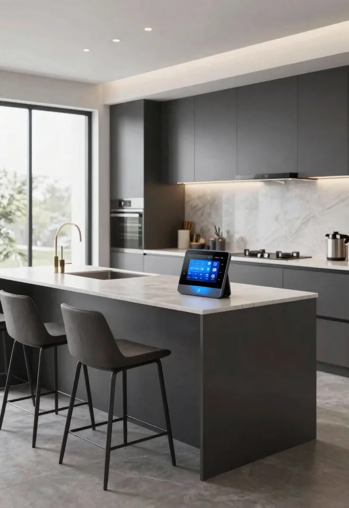 10 Small Kitchen Island Ideas with Seating 9. Smart Technology Integration 0
