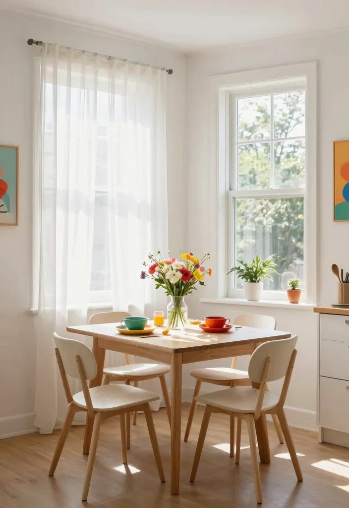 10 Small Kitchen Nook Ideas for Cozy Dining 7. Bright and Airy with Large Windows 0