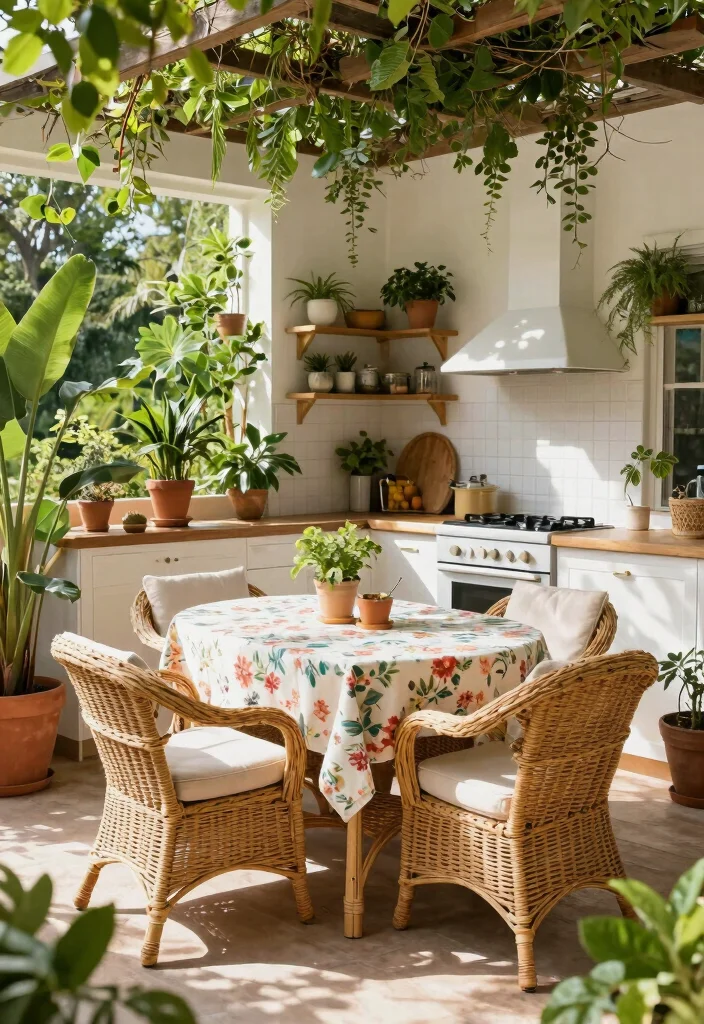 10 Small Kitchen Nook Ideas for Cozy Dining 8. Outdoor Inspired Nook 0