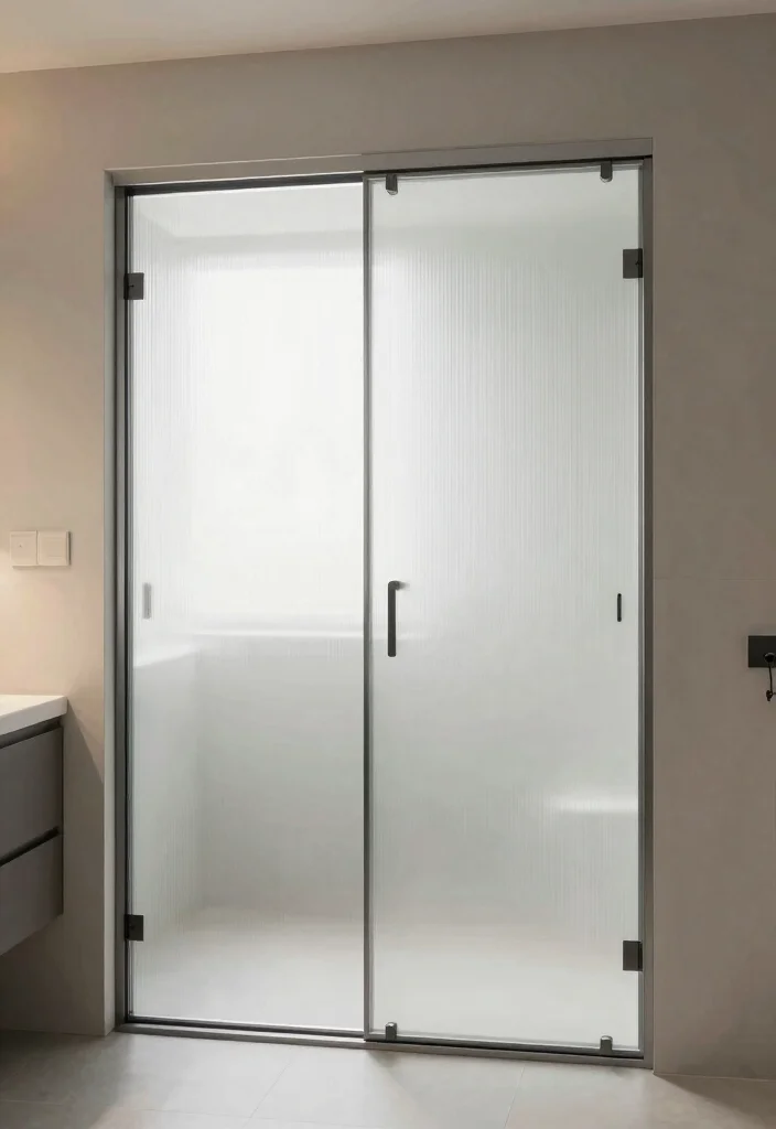 10 Small Narrow Bathroom Ideas with Better Flow 5. Sliding Doors for Space Efficiency 0
