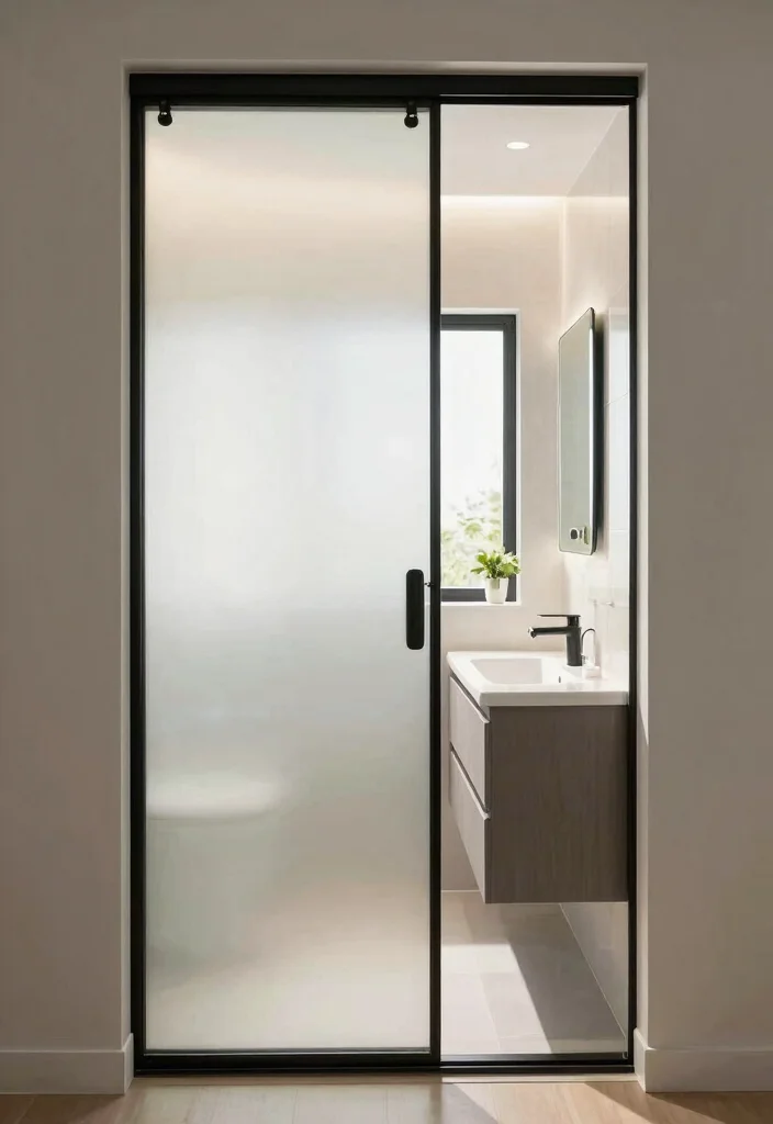10 Toilet Bathroom Ideas for Compact Functional Layouts 5. Space Saving Sliding Doors 0