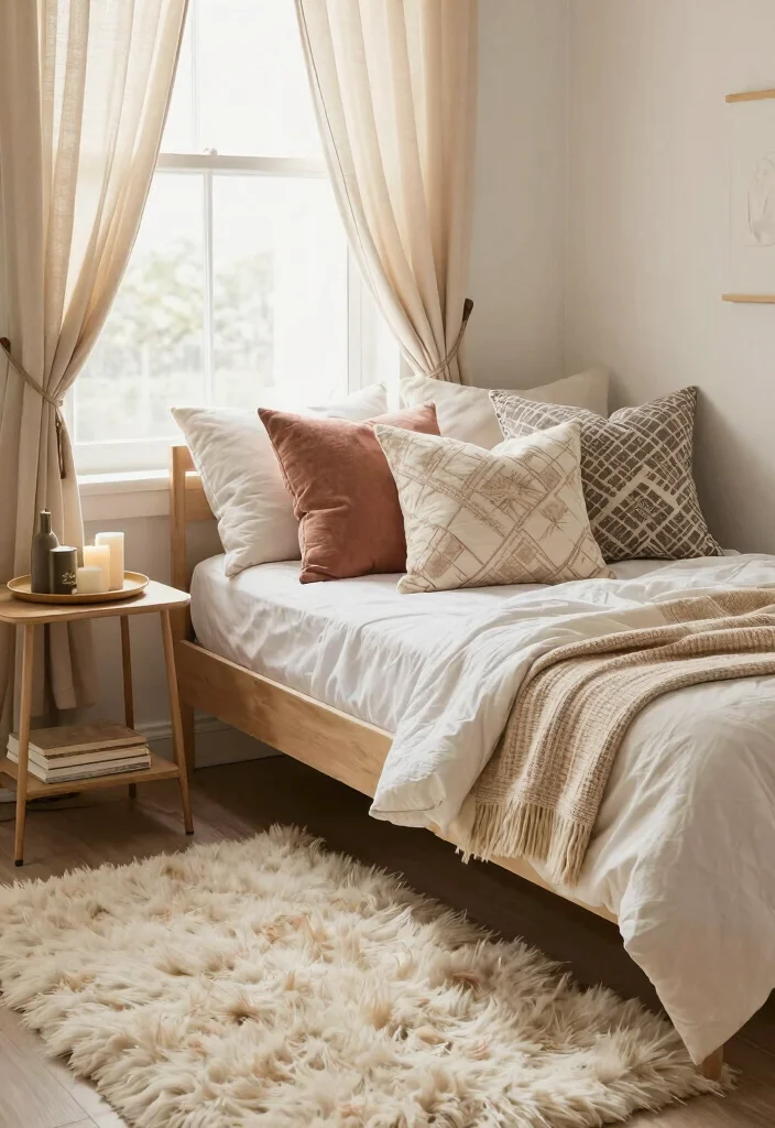 12 Aesthetic Single Bed Bedroom Ideas for Small Rooms 12. Soft Inviting Accents 0