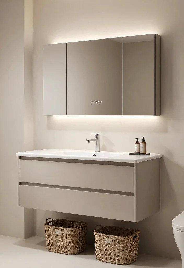 12 Bathroom Mirror Cabinet Ideas for Hidden Storage 6. Floating Mirror Cabinets 0