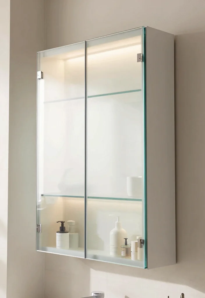 12 Bathroom Mirror Cabinet Ideas for Hidden Storage 9. Glass and Mirrors 0