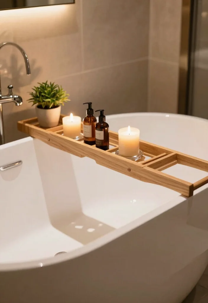 12 Bathroom Unit Ideas for Storage and Clean Design 11. Statement Bathtub Stand 0