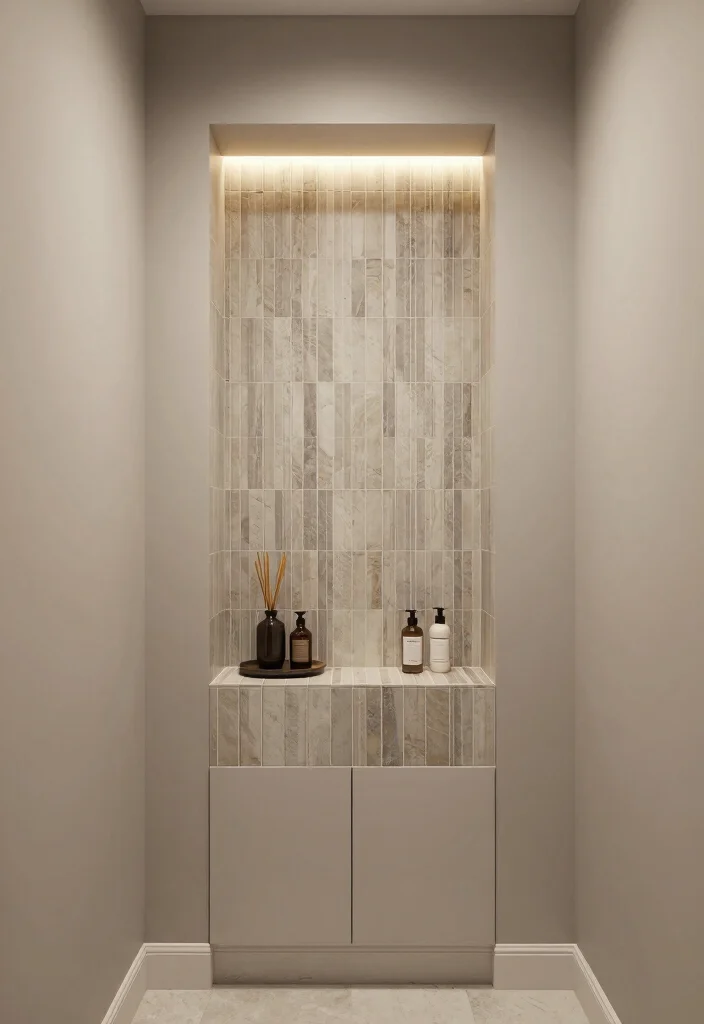 12 Bathroom Unit Ideas for Storage and Clean Design 5. Built In Nooks 0