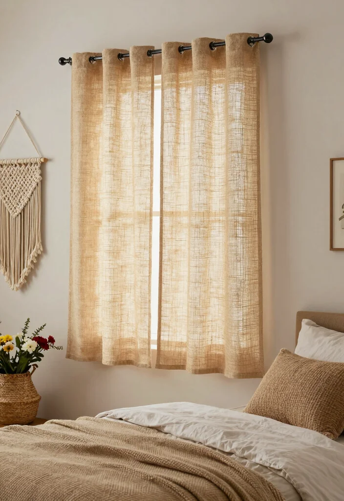 12 Bedroom Blind Ideas for Light Control and Style 6. Natural Fiber Shades 0