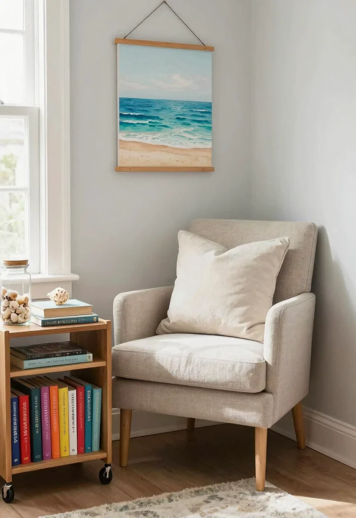 12 Bedroom Bookshelf Ideas for Storage and Display Coastal Inspired Style 4. Curated Book Nook Cozy Reading Corner 0