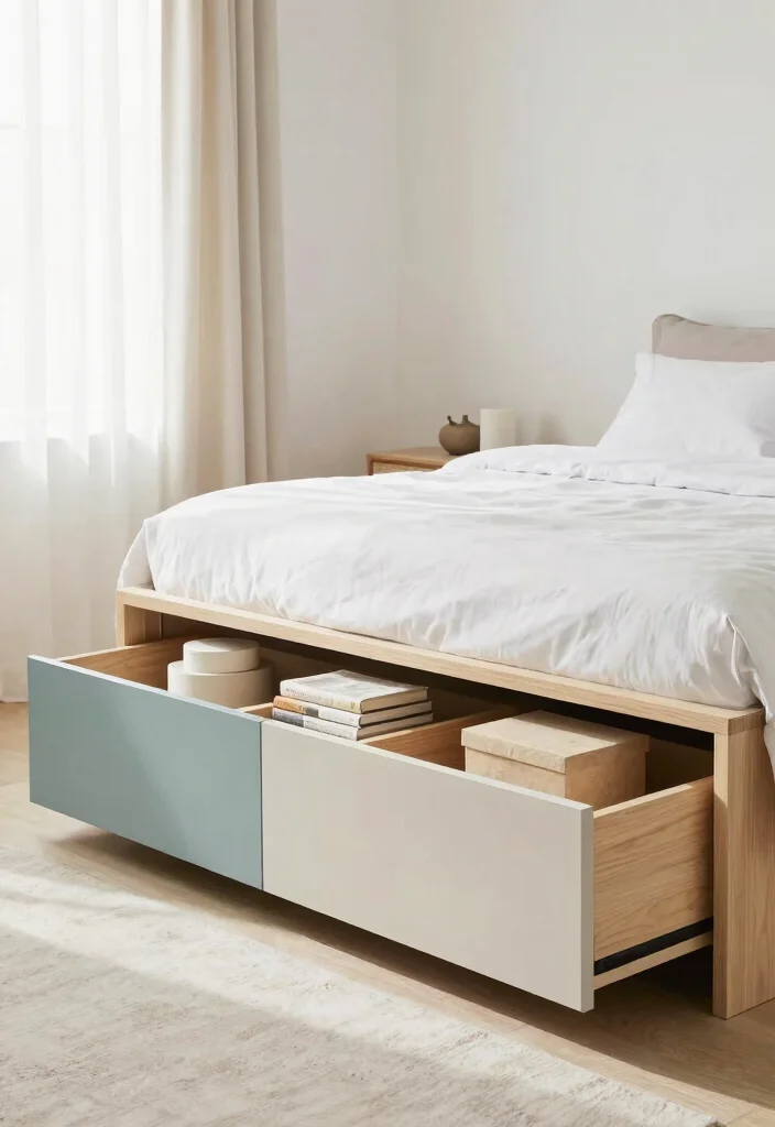 12 Bedroom Bookshelf Ideas for Storage and Display Coastal Inspired Style 7. Under Bed Storage Clever and Discreet 0