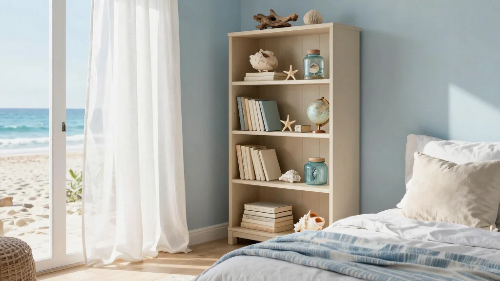 12 Bedroom Bookshelf Ideas for Storage and Display: Coastal-Inspired Style