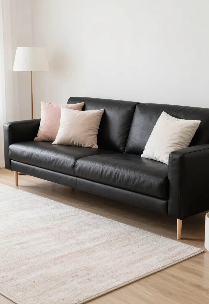 12 Black Leather Sofa Living Room Ideas with Edge 51 12 Black Leather Sofa Living Room Ideas with Edge 11. Soft Pastels for a Modern Touch 0