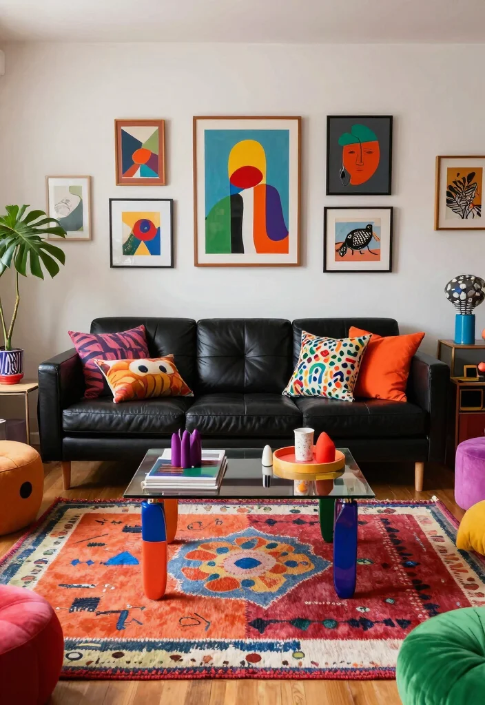 12 Black Leather Sofa Living Room Ideas with Edge 39 12 Black Leather Sofa Living Room Ideas with Edge 9. Playful Eclectic Mix 0