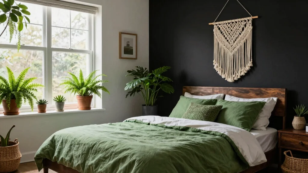 12 Black and Green Bedroom Ideas with Bold Contrast