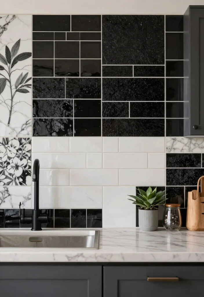12 Black and White Kitchen Backsplash Ideas with Contrast 63 12 Black and White Kitchen Backsplash Ideas with Contrast Conclusion 0