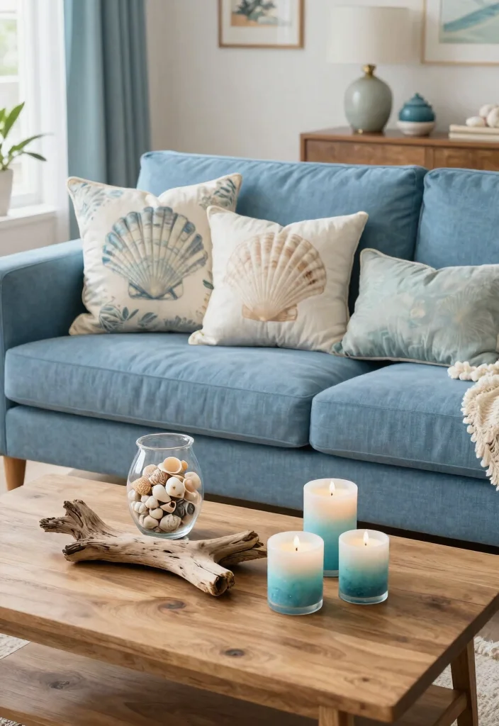 12 Blue Sofa Living Room Decor Ideas That Pop 15 12 Blue Sofa Living Room Decor Ideas That Pop 5. Beachy Accessory Accents 0