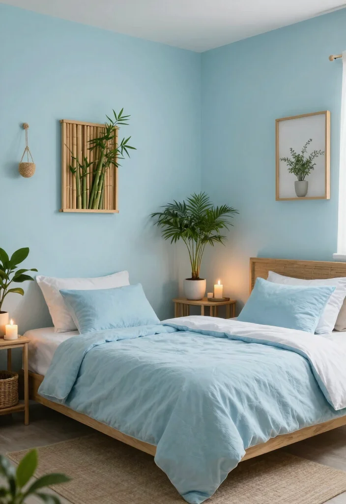 12 Blue and Green Bedroom Ideas with Calm Balance 6. Spa Retreat Calming Blues and Greens 0