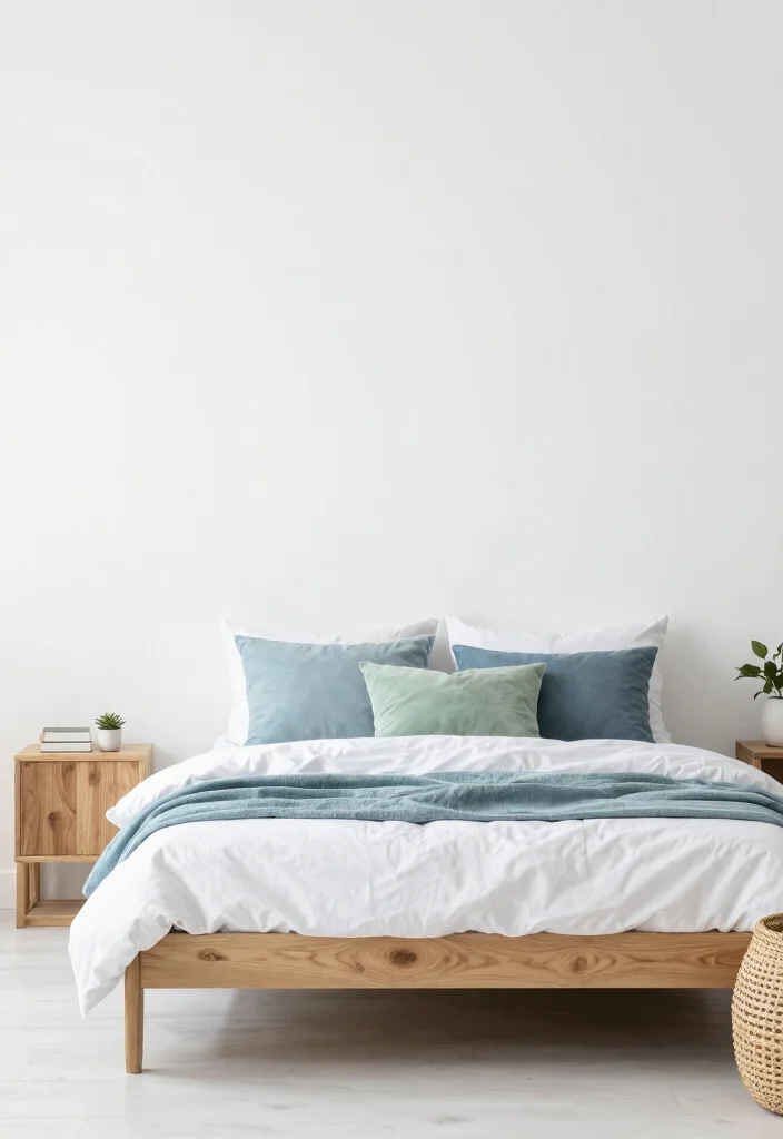 12 Blue and Green Bedroom Ideas with Calm Balance 8. Scandinavian Bright Light and Airy 0