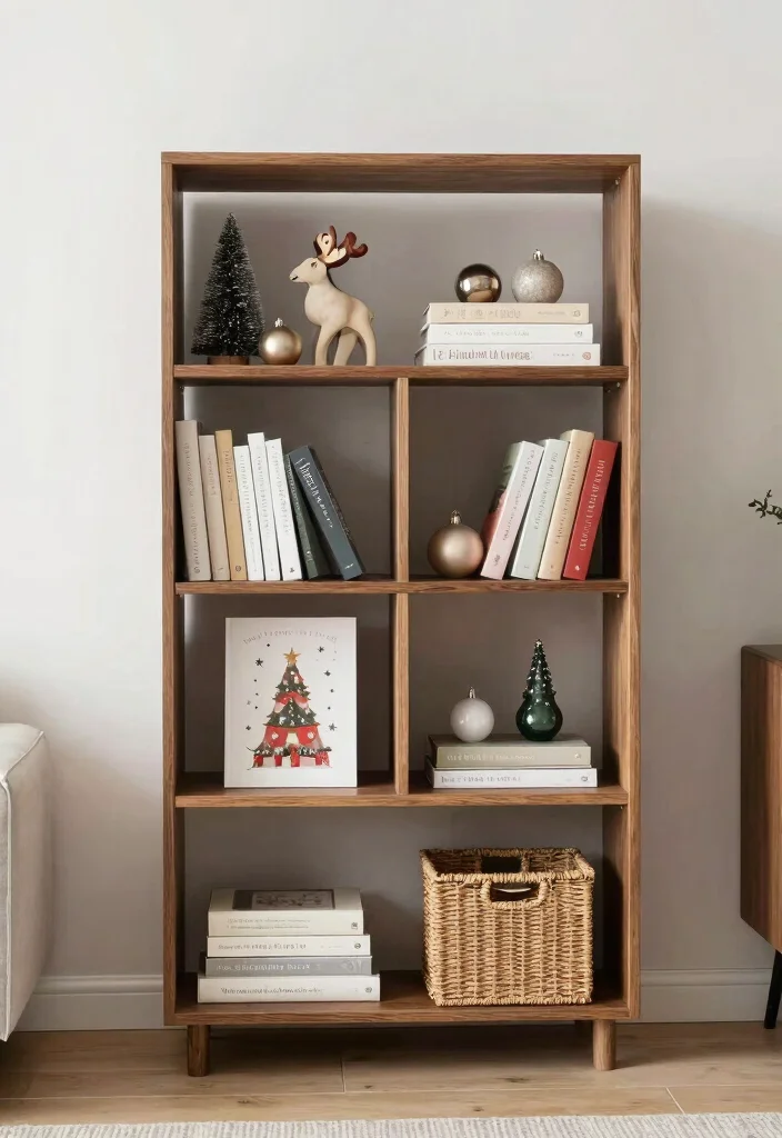 12 Christmas Living Room Decor Ideas for Apartments 49 12 Christmas Living Room Decor Ideas for Apartments 9. Compact Shelving Displays 0