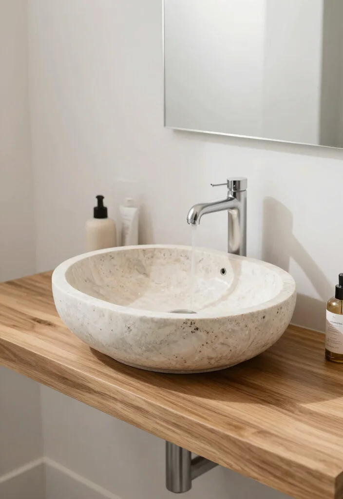 12 Coastal Small Bathroom Ideas That Feel Open and Airy 12. Unique Sink Designs 0