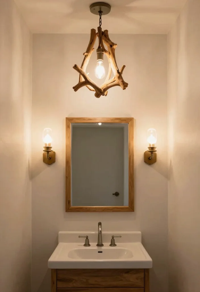 12 Coastal Small Bathroom Ideas That Feel Open and Airy 7. Coastal inspired Lighting 0