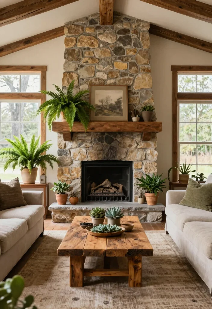 12 Country Living Room Ideas with Classic Comfort 3 12 Country Living Room Ideas with Classic Comfort 3. Add Natural Elements 0