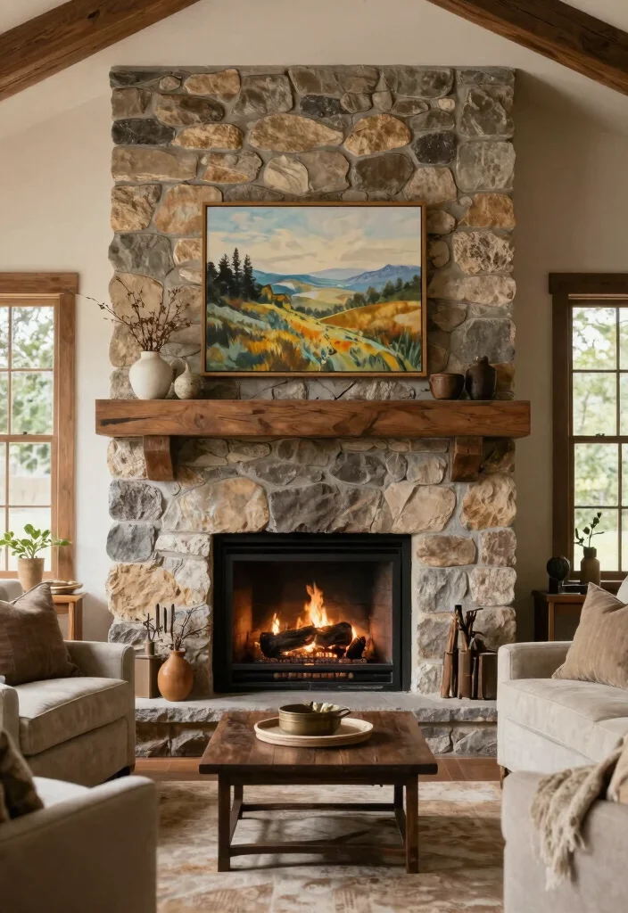 12 Country Living Room Ideas with Classic Comfort 15 12 Country Living Room Ideas with Classic Comfort 5. Create a Focal Point 0